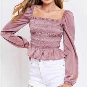 LeLis Mauve Long Sleeve Top